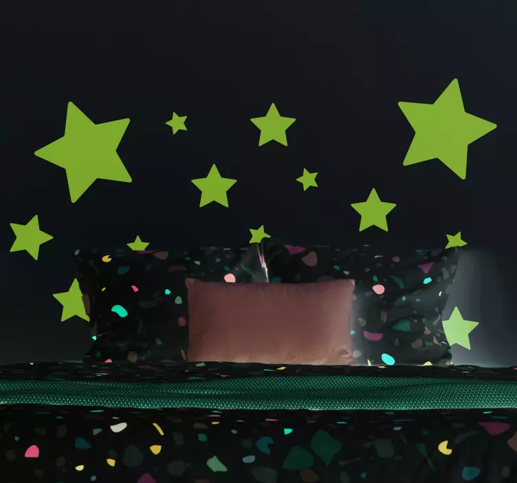 Csillagok különböző méretű űr falmatrica - TenStickers