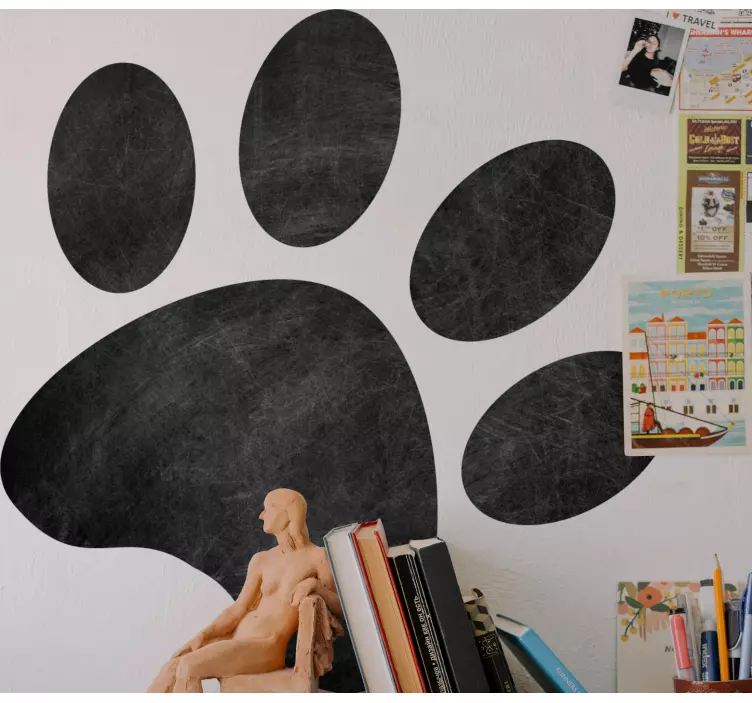 Kutya mancs aranyos design írni a matrica - TenStickers