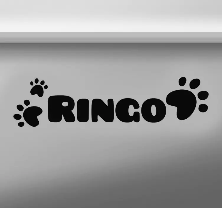 Kutya név testreszabható matrica - TenStickers