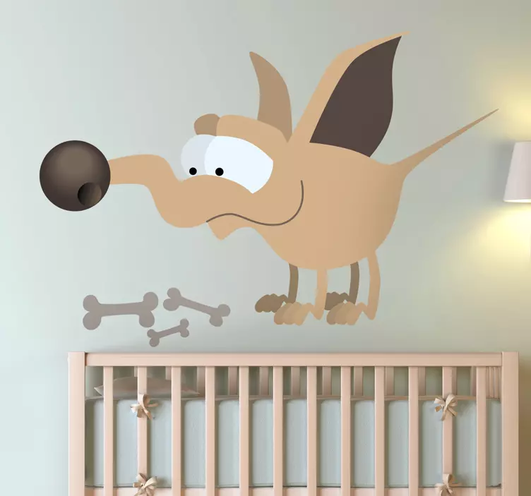 Kutyacsont kezeli a falmatricát - TenStickers