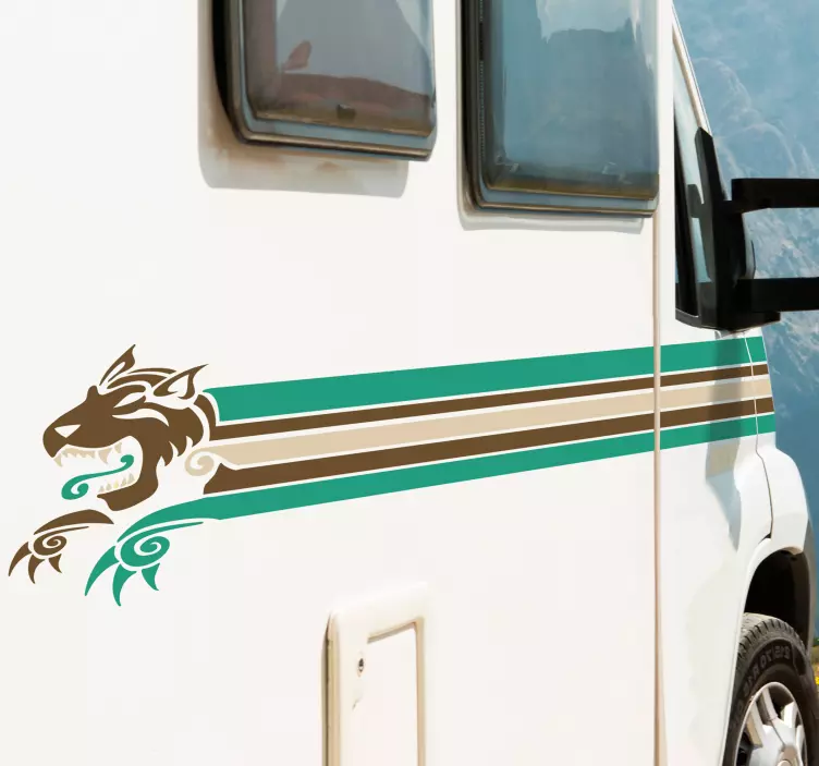 Lakókocsi vonalak jármű matrica - TenStickers