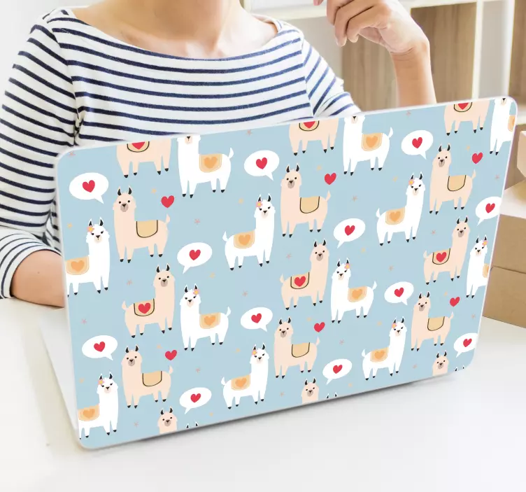 Láma mintás állatfal matrica - TenStickers