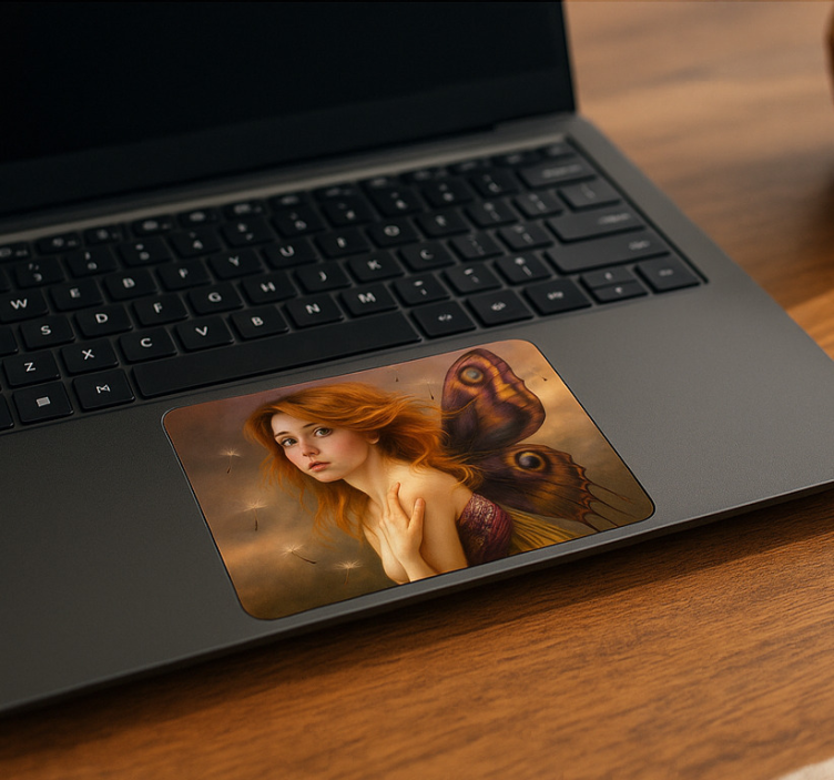 Lány úszó pitypangokkal Érintőpad matrica - TenStickers