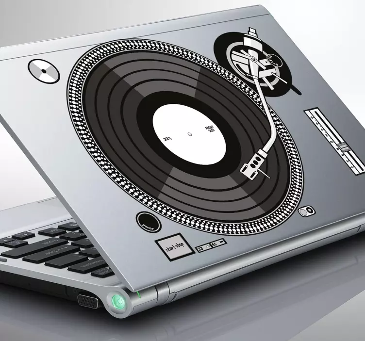 Laptop matrica egy dj lemezjátszó - TenStickers