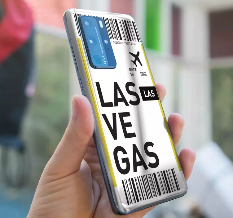 Las vegas-i beszállókártya matrica Huawei - TenStickers