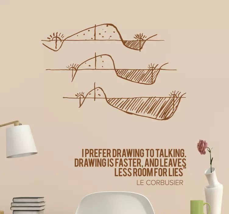 Le-corbusier építészeti idézet matrica - TenStickers