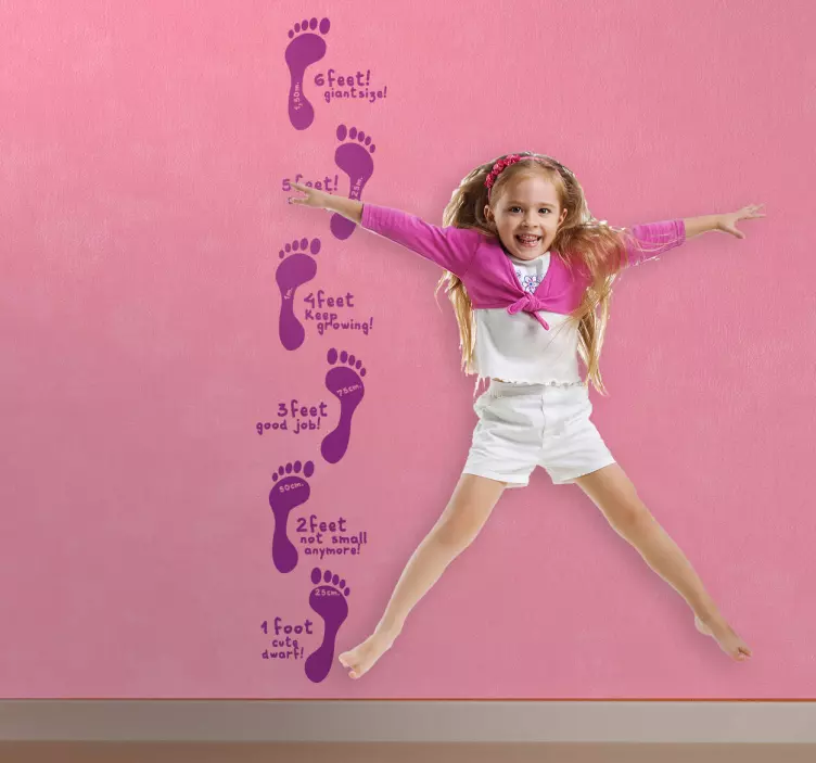 Léptetőmagasság-tábla gyerek matrica - TenStickers