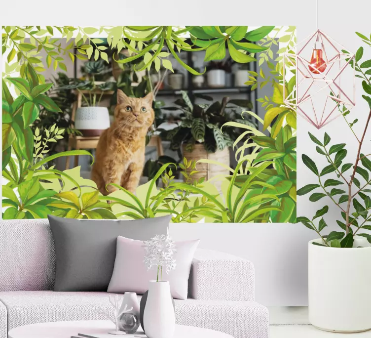 Levelek és gyógynövény képkeret fal matricák - TenStickers