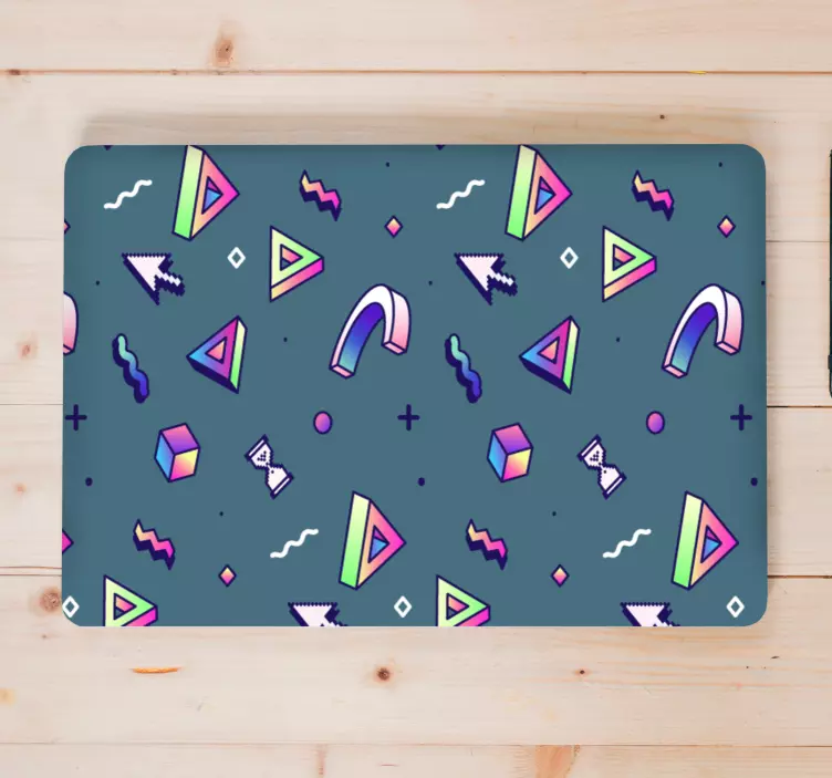 Lineáris vintage vaporwave laptop bőrök - TenStickers