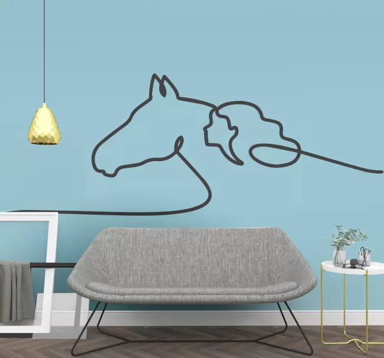 Ló sziluett design vadon élő állatok matrica - TenStickers