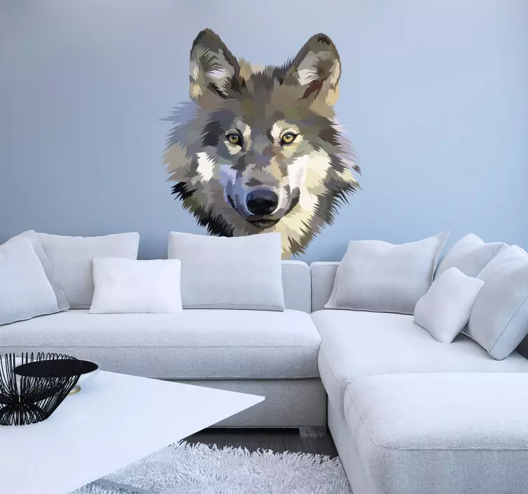 Lobo szüreti vadállat matrica - TenStickers