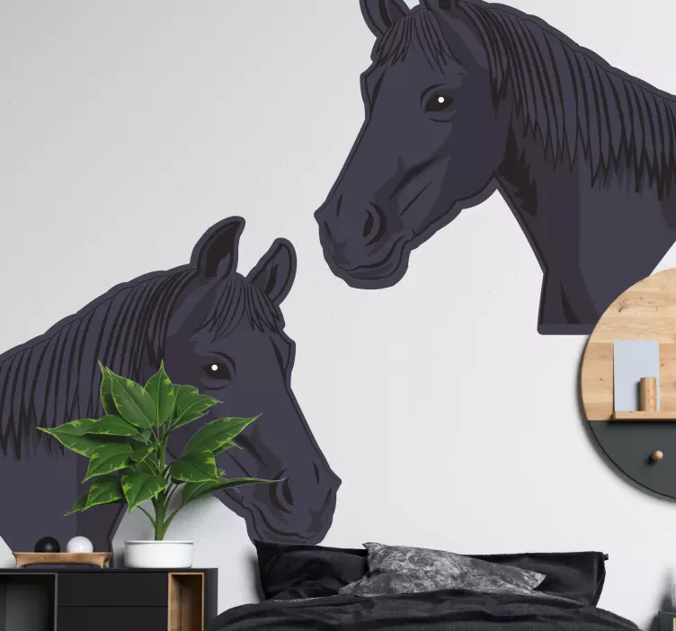 Lófej grafika vadon élő állatok matrica - TenStickers