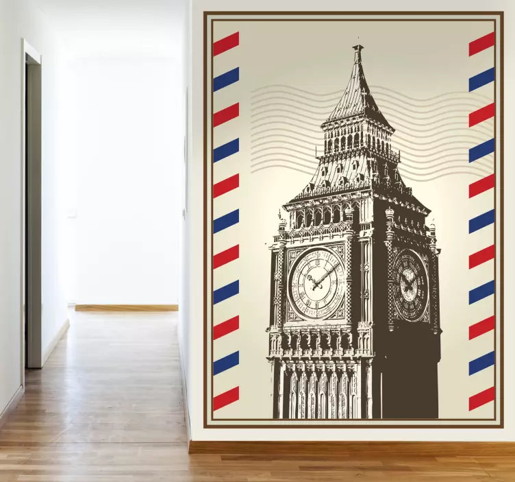 Londoni big ben falmatrica - TenStickers