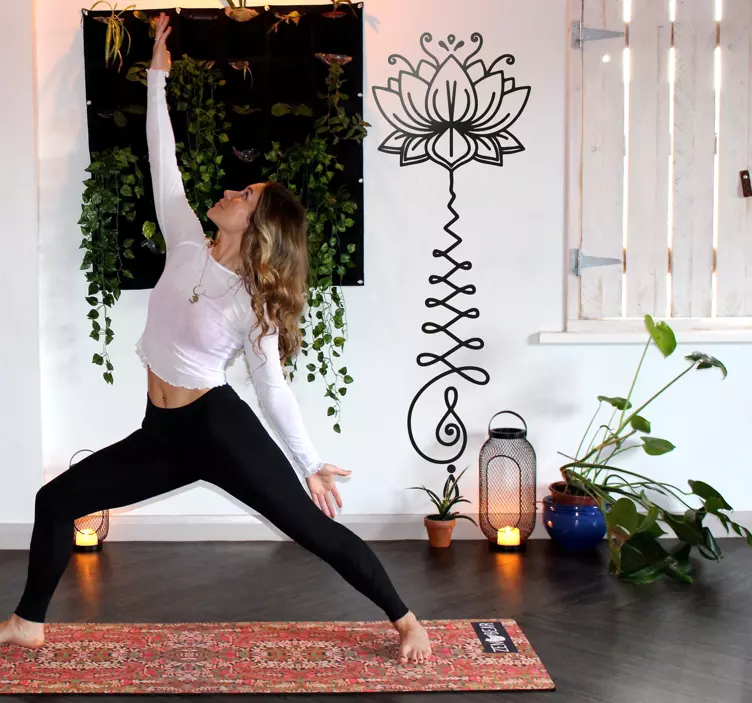 Lótuszvirág unalome virágos matrica - TenStickers