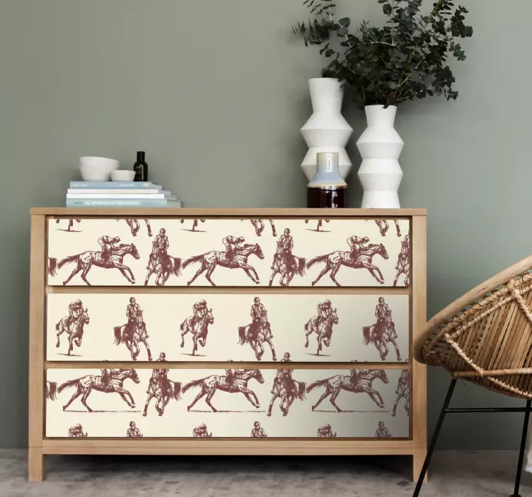 Lovas minta motívum bútor matrica - TenStickers