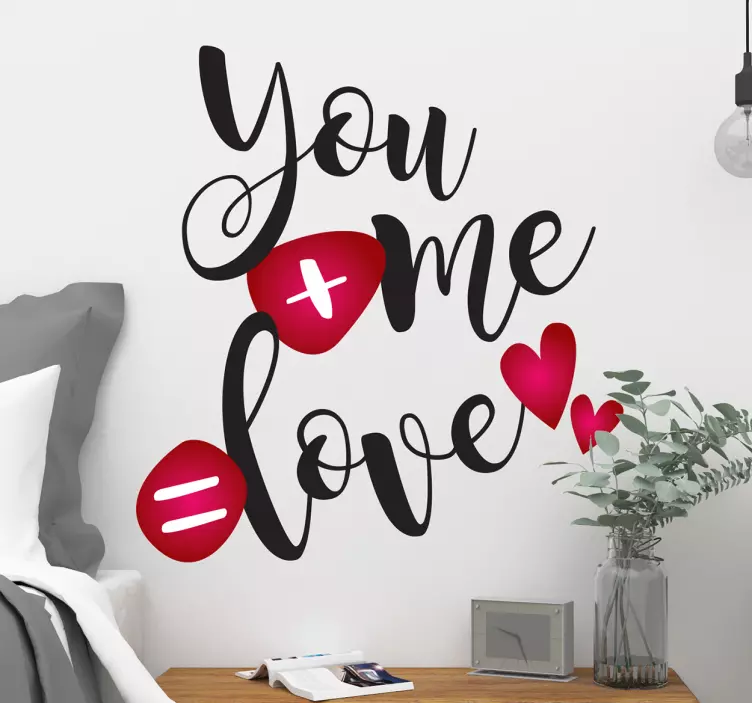 Love tipográfiai üzenetek love matrica - TenStickers