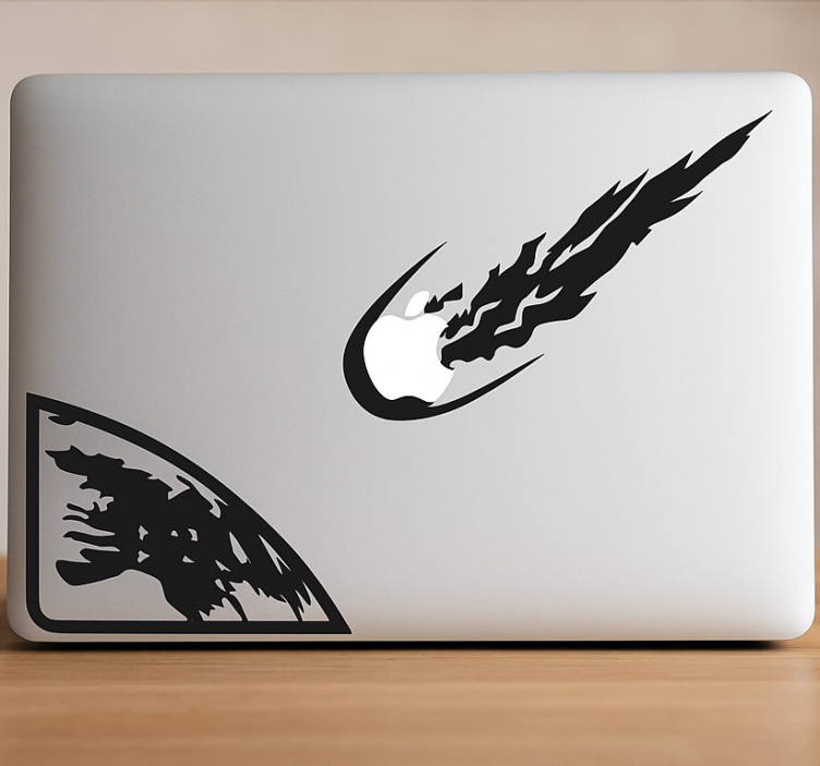 Macbook meteor becsapódás Laptop matrica - TenStickers