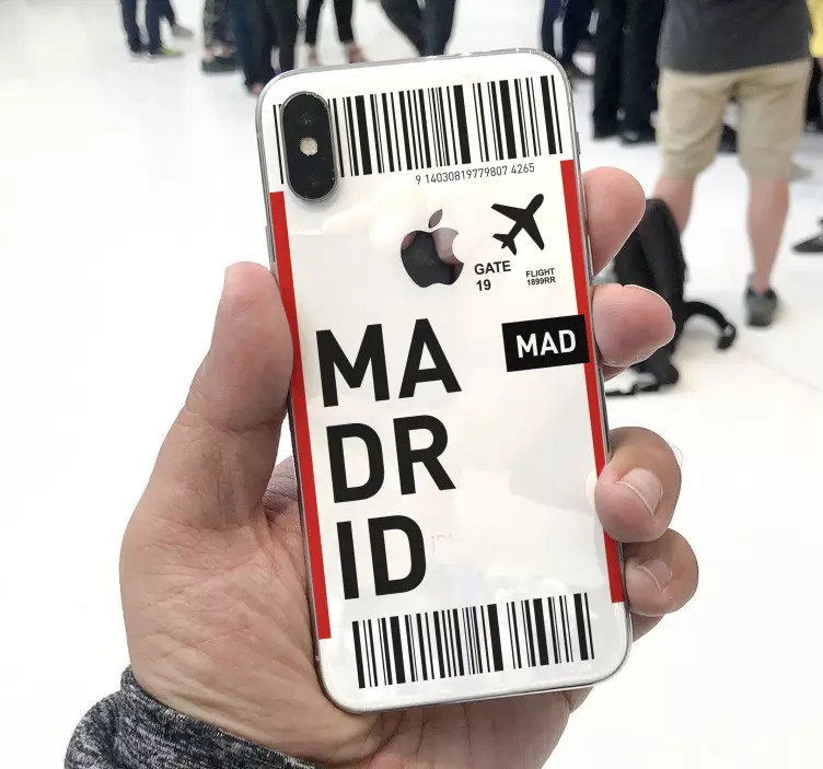 Madrid repülőtéri jegy matraca iphone - TenStickers