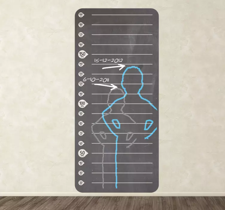 Magasságmérő tábla matrica - TenStickers