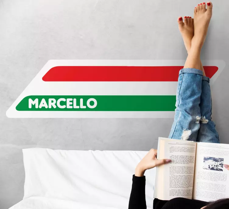 Magyar zászló névre szabott matricával - TenStickers