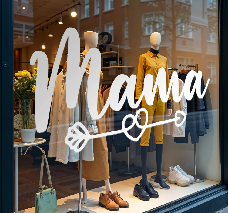 Mama szerelem matrica kirakatokra - TenStickers