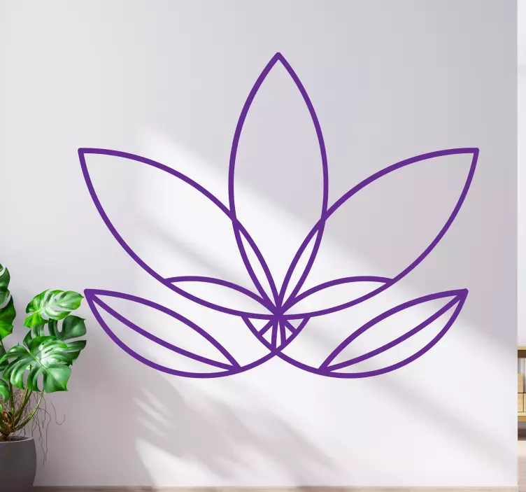 Mandala lótuszvirág virág fal matrica - TenStickers