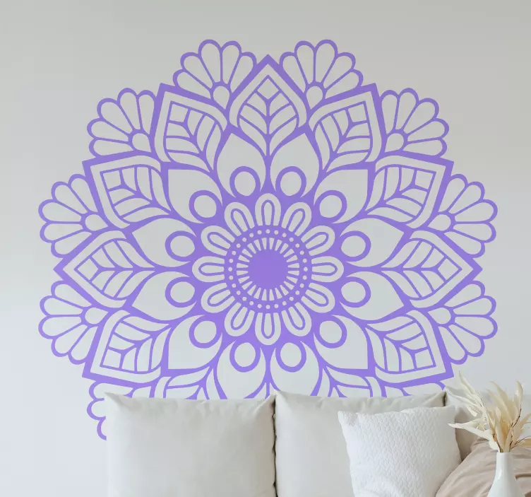 Mandala virág jóga virágos matrica - TenStickers