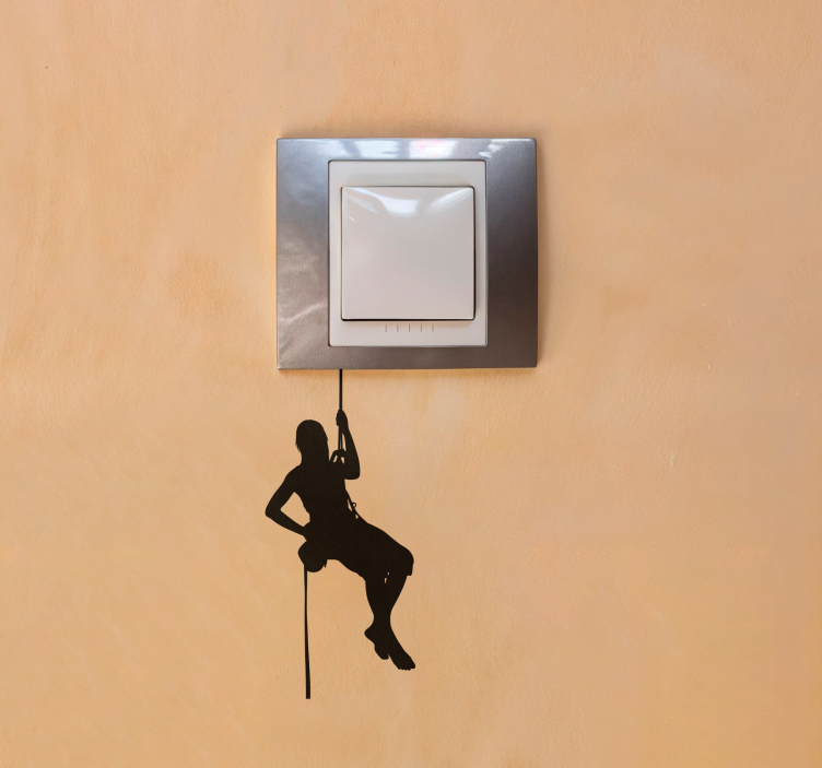 Mászó a kapcsolón extrém sport matrica - TenStickers