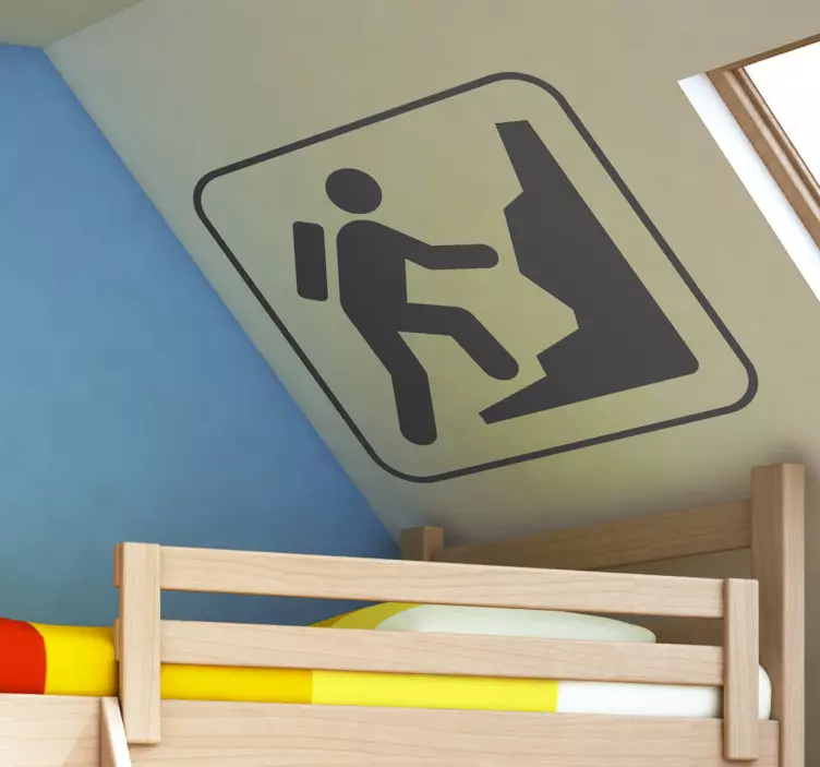 Mászó ikon jel matrica - TenStickers