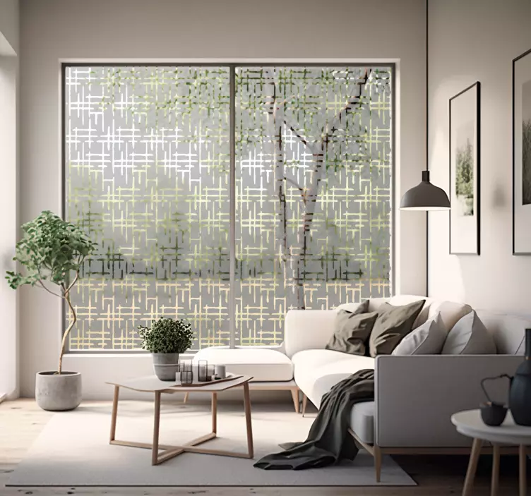 Matrica ablakok és üveg translúcido líneas cruzadas - TenStickers