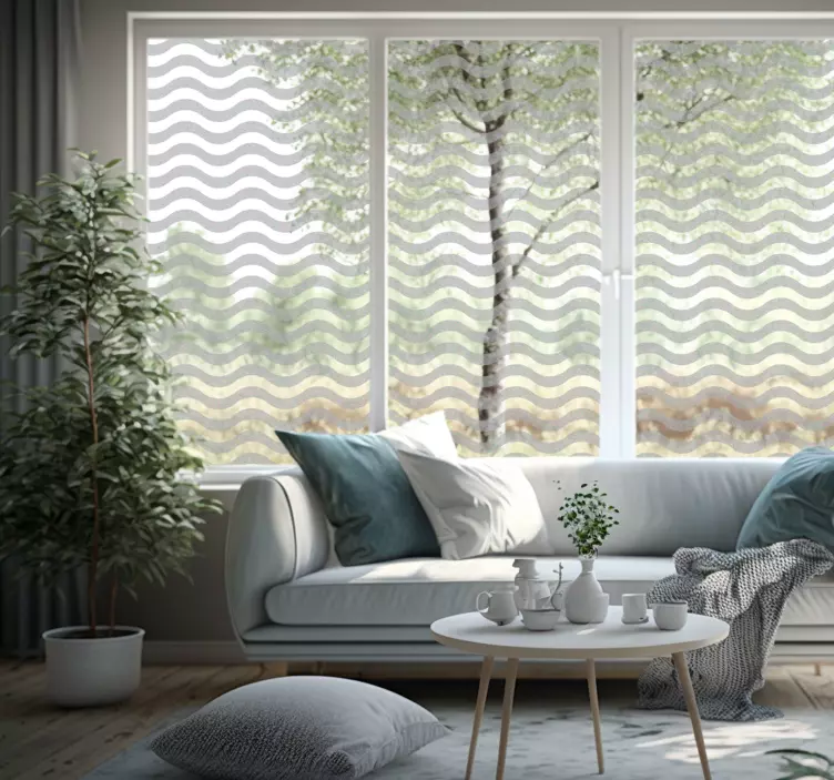 Matrica ablakok és üveg translúcido ondas - TenStickers