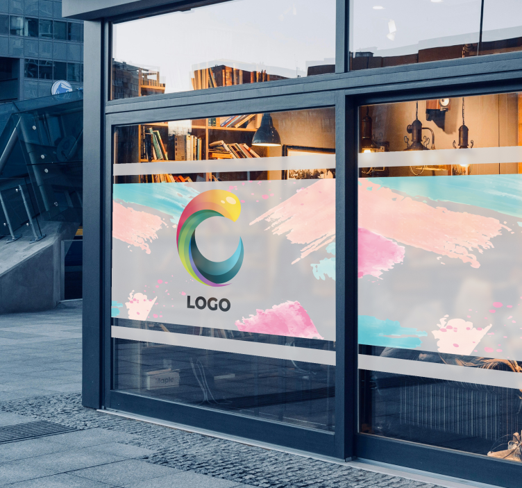 Matrica kirakat logó vetítve átlátszóra - TenStickers