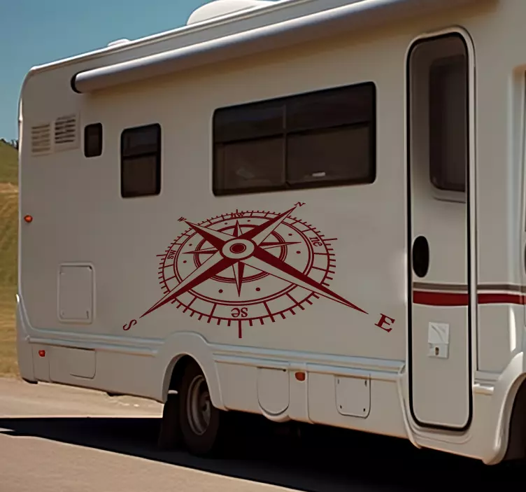 Matrica Lakókocsik iránytű perspektívában - TenStickers