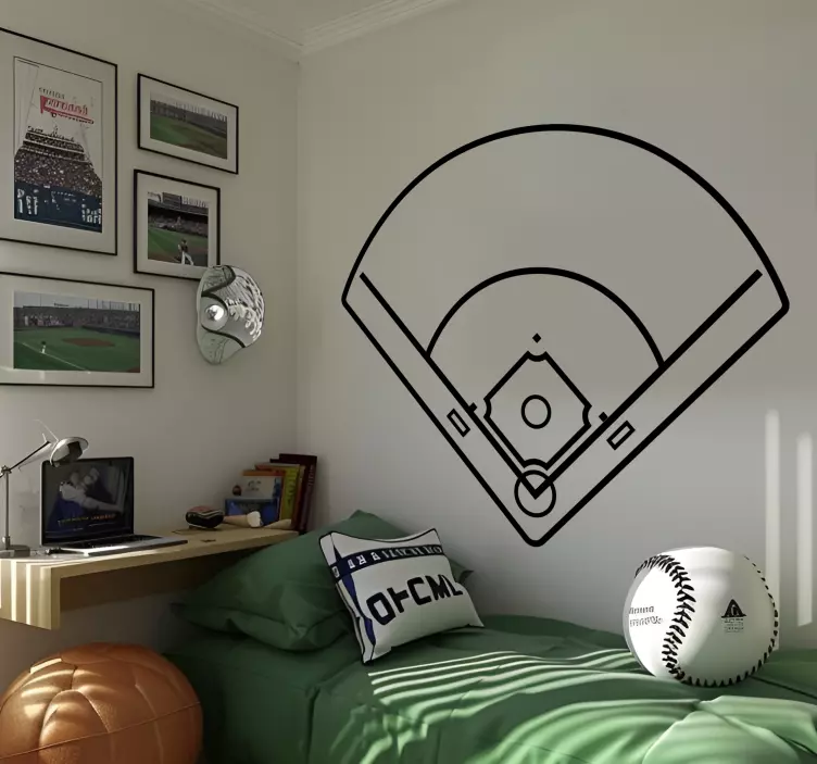 Matrica más sportok baseball pálya - TenStickers