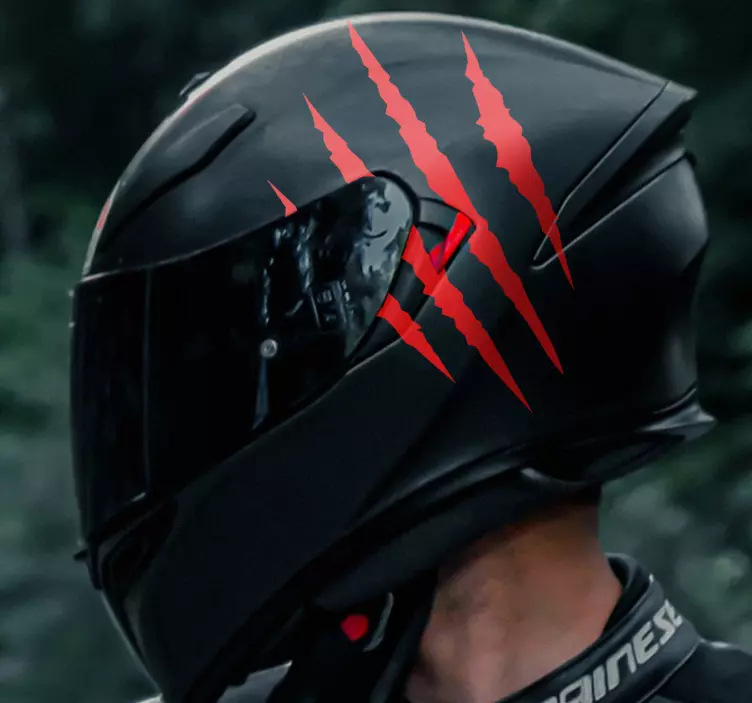 Matrica Motorkerékpárok monokróm scratch sisak - TenStickers