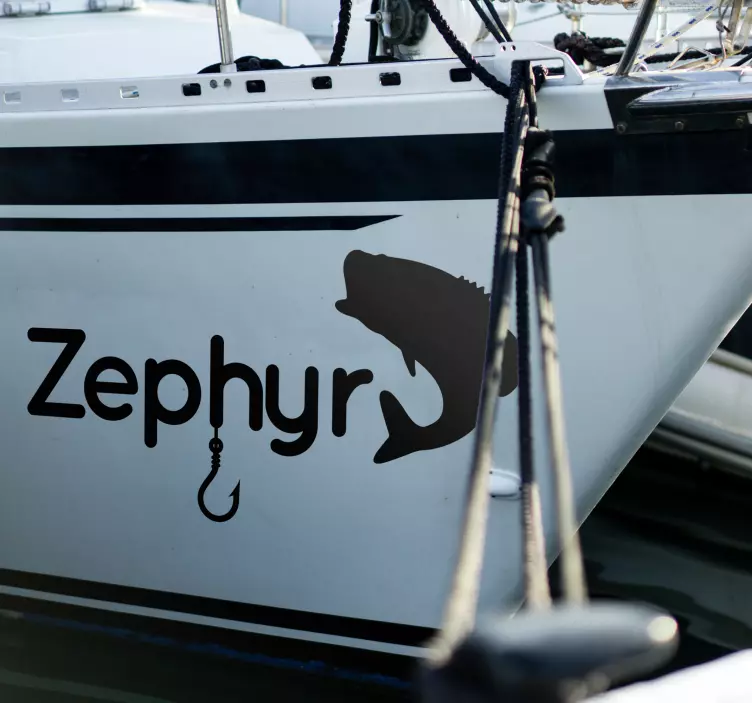 Matrica Személyre szabott horog és hal - TenStickers