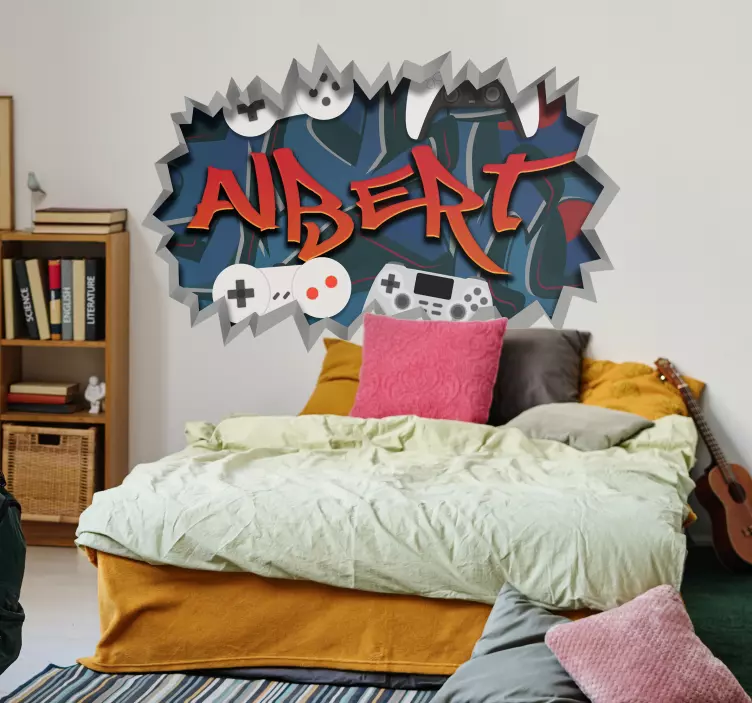 Matrica Tizenéves szobák gamer graffiti - TenStickers