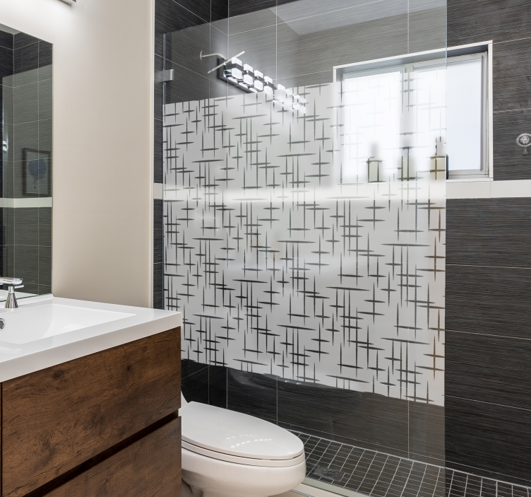 Zuhany matrica  modern vonalak - TenStickers