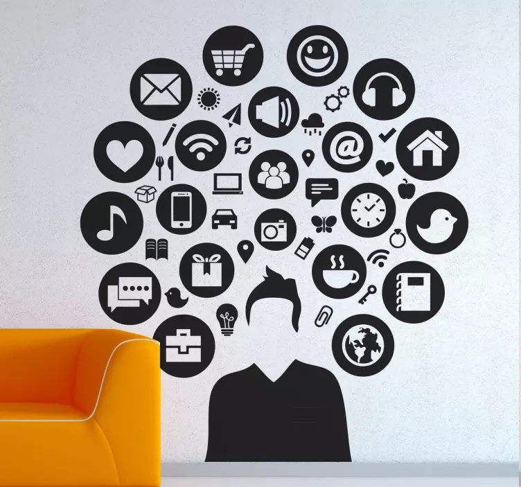 Média ember matrica - TenStickers