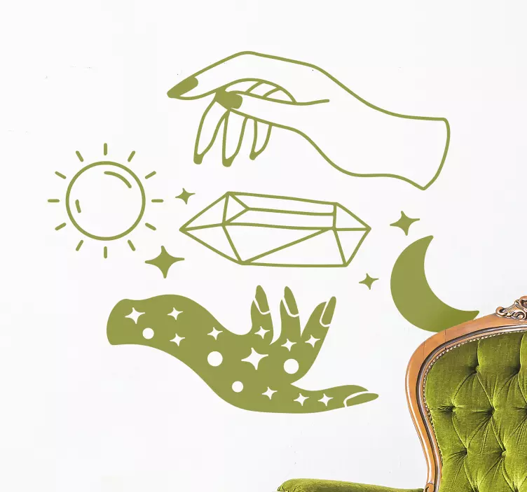 Mennyei kéz motívum Matrica karakterek - TenStickers