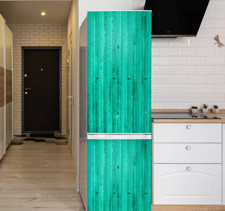 Menta érlelt fémes textúrájú hűtőmatrica - TenStickers