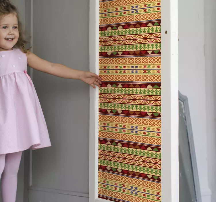 Mexikói rebozo ajtó matrica - TenStickers