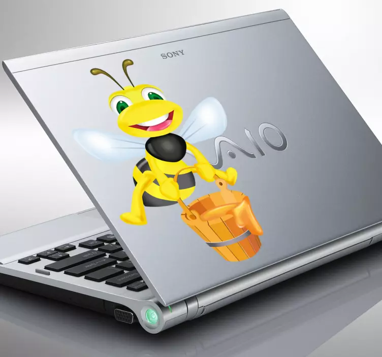 Mézelő méh laptop matrica - TenStickers