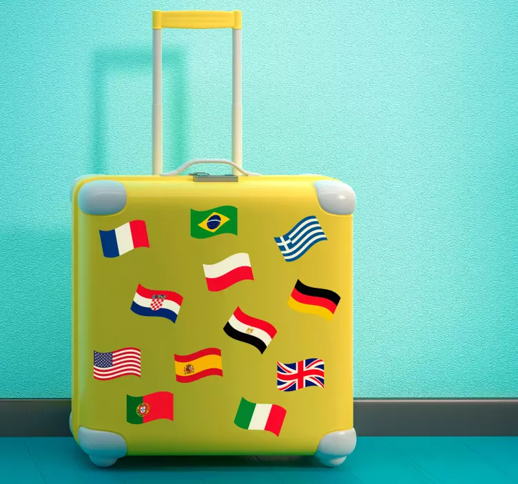 Mini világzászlók matricák - TenStickers