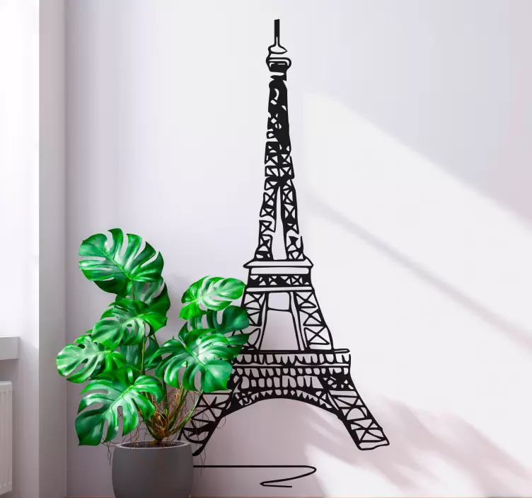 Minimalista eiffel-torony párizsi matrica - TenStickers