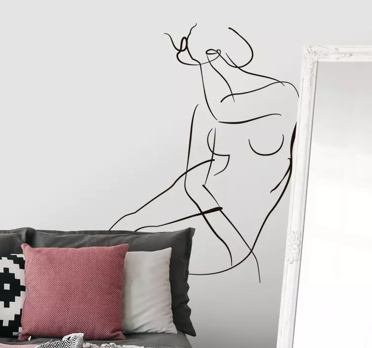 Minimalista művészet festmény fal művészeti matrica - TenStickers