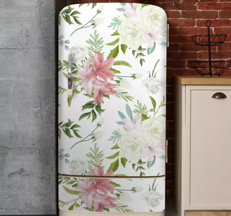 Minimalista realisztikus kerti hűtőszekrény matrica - TenStickers