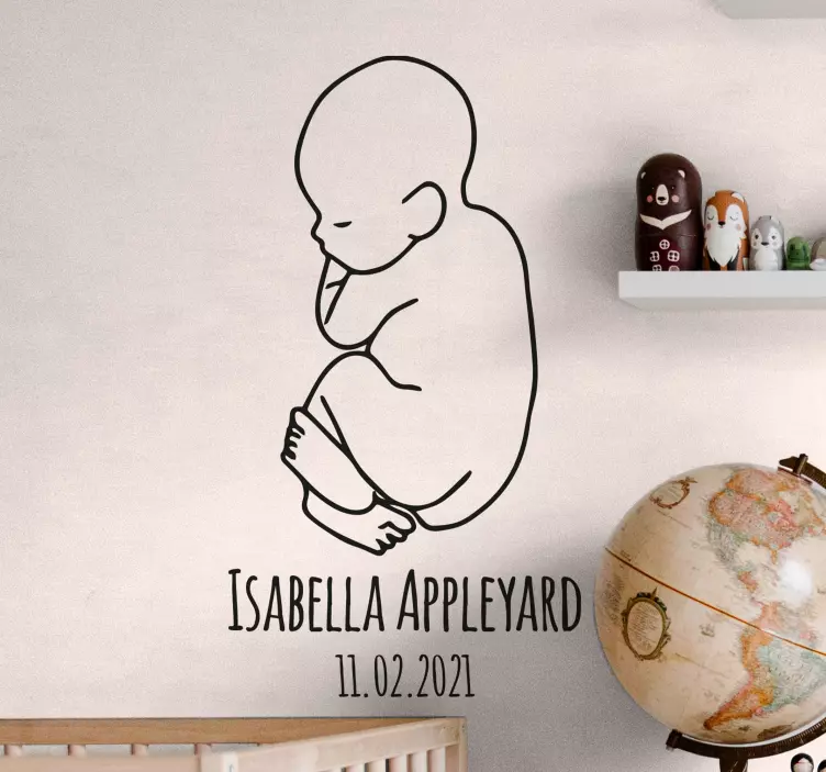 Minimalista, személyre szabott baba emberek matrica - TenStickers