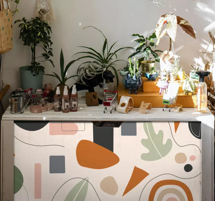 Minimalista világos színű bútor matrica - TenStickers