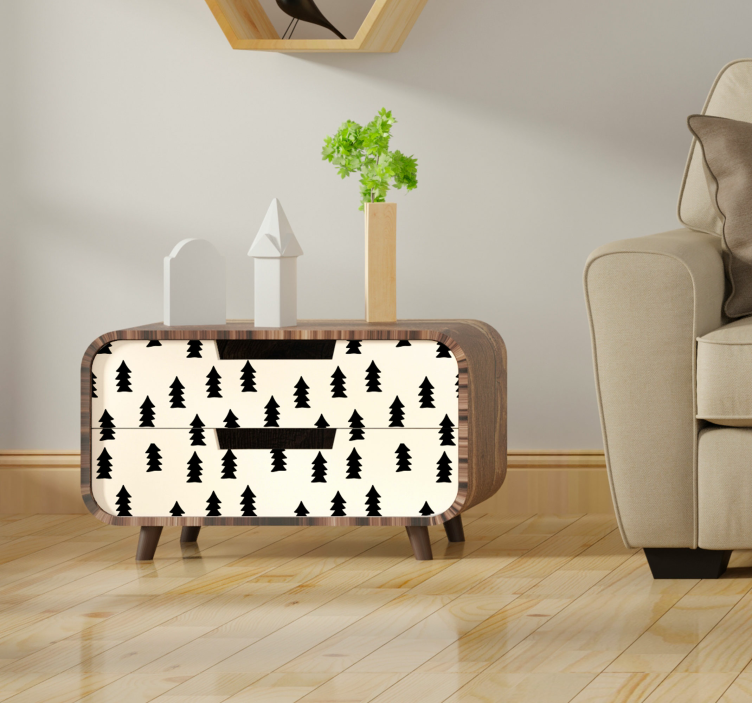 Mintás fák bútormatrica - TenStickers